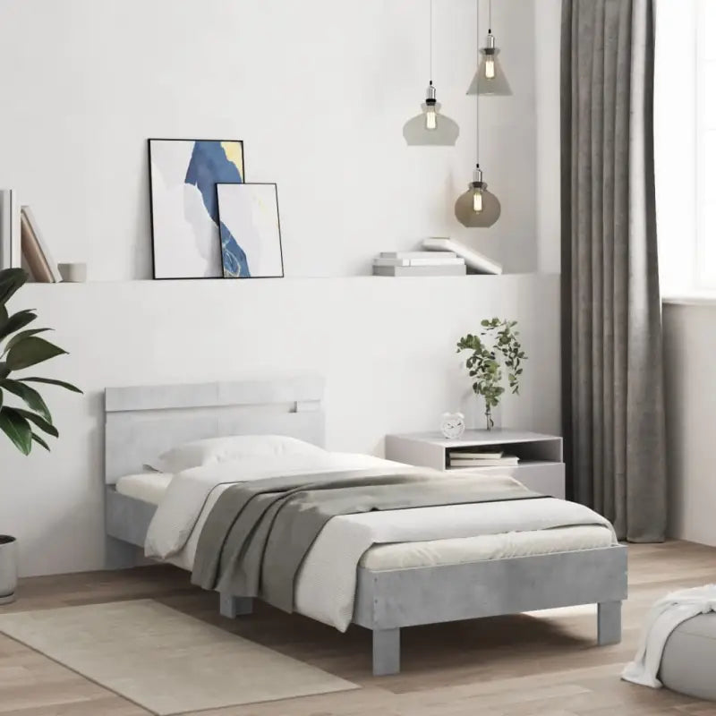 Duurzaam houten bedframe voor een goede nachtrust - Betongrijs / 100 x 200 cm - Bedden & bedframes