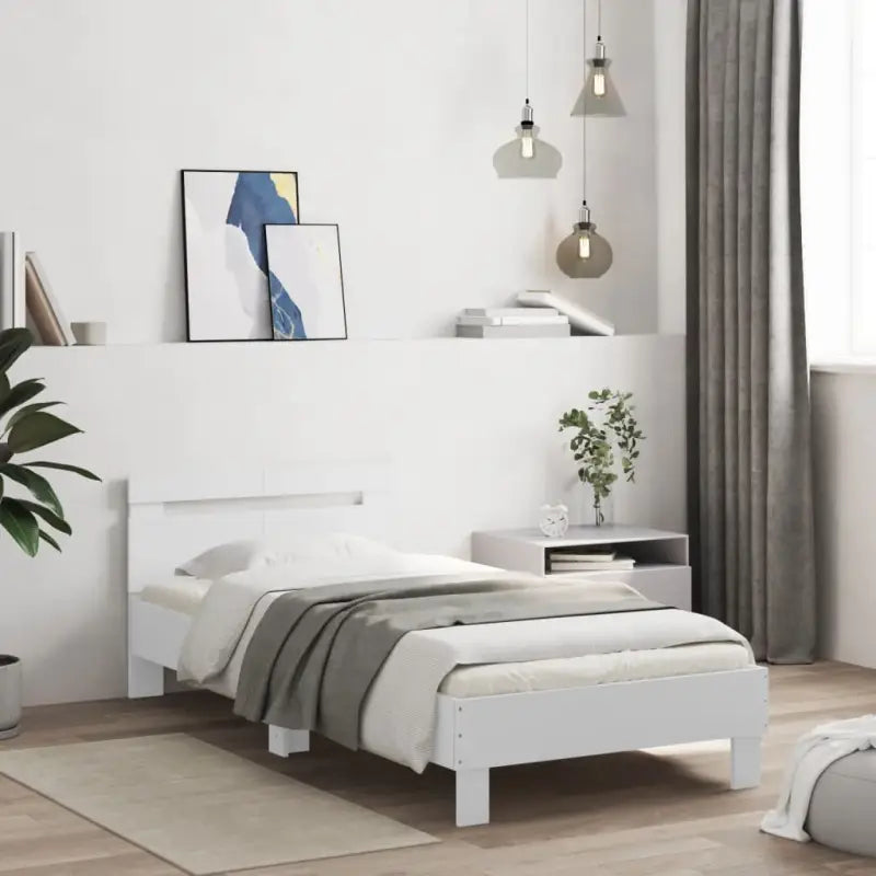 Duurzaam houten bedframe voor een goede nachtrust - Wit / 100 x 200 cm - Bedden & bedframes