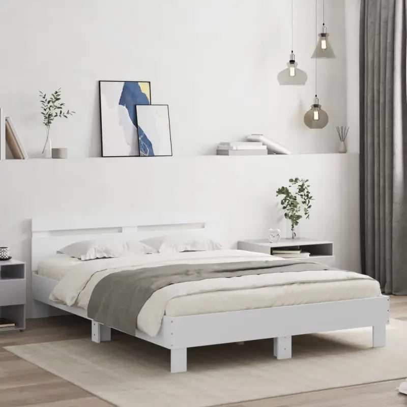 Duurzaam houten bedframe voor een goede nachtrust - Wit / 140 x 200 cm - Bedden & bedframes