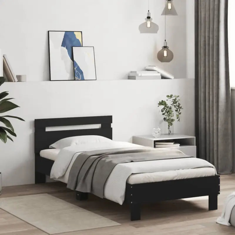 Duurzaam houten bedframe voor een goede nachtrust - Zwart / 90 x 200 cm - Bedden & bedframes