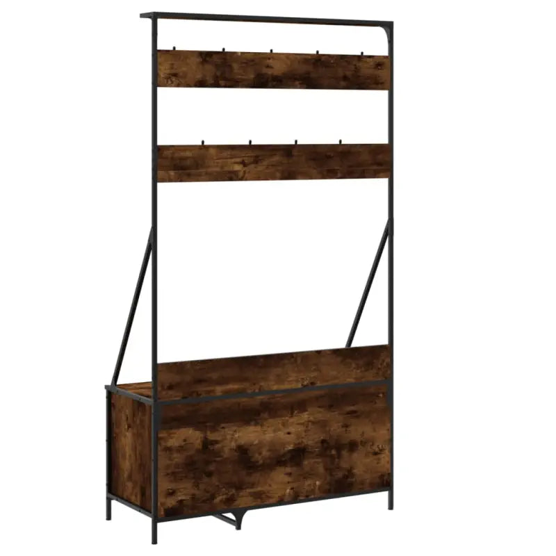 Duurzaam Houten Kledingrek voor Ruimte en Stevigheid - Gerookt eiken / 1 - Kledingrekken & kastinrichting