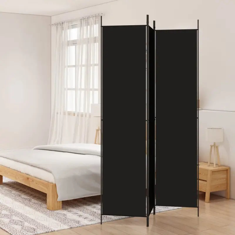 Duurzaam kamerscherm voor het verdelen van ruimtes en privacy - Zwart / 150 x 220 cm / 3 - Kamerschermen