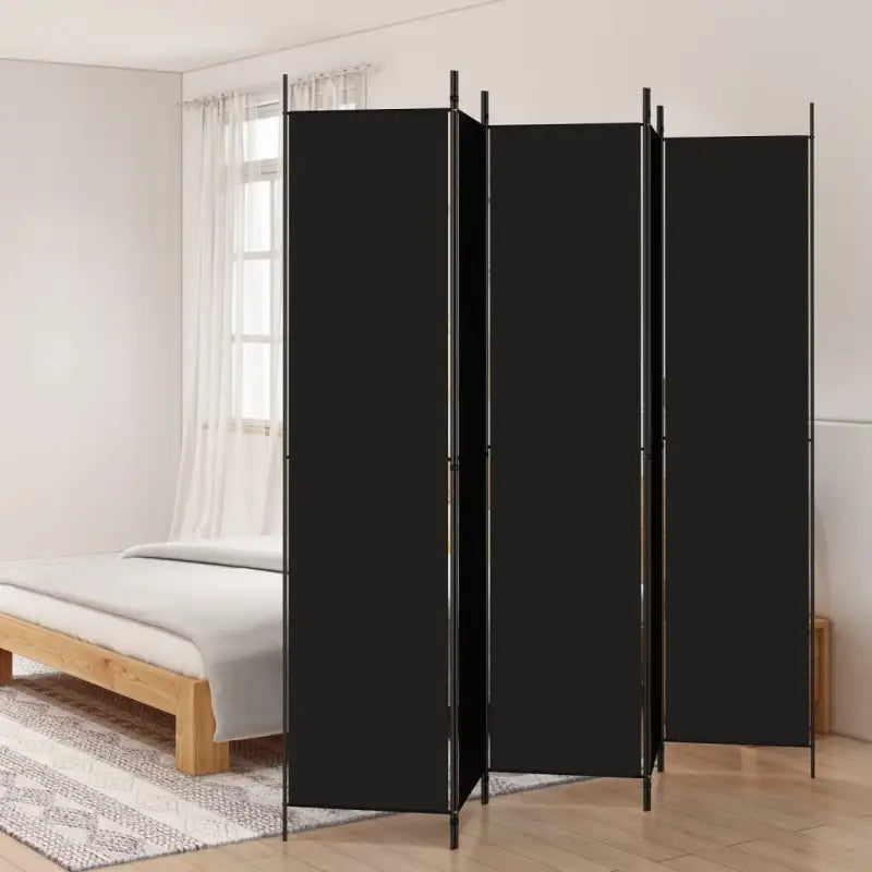 Duurzaam kamerscherm voor het verdelen van ruimtes en privacy - Zwart / 250 x 220 cm / 5 - Kamerschermen