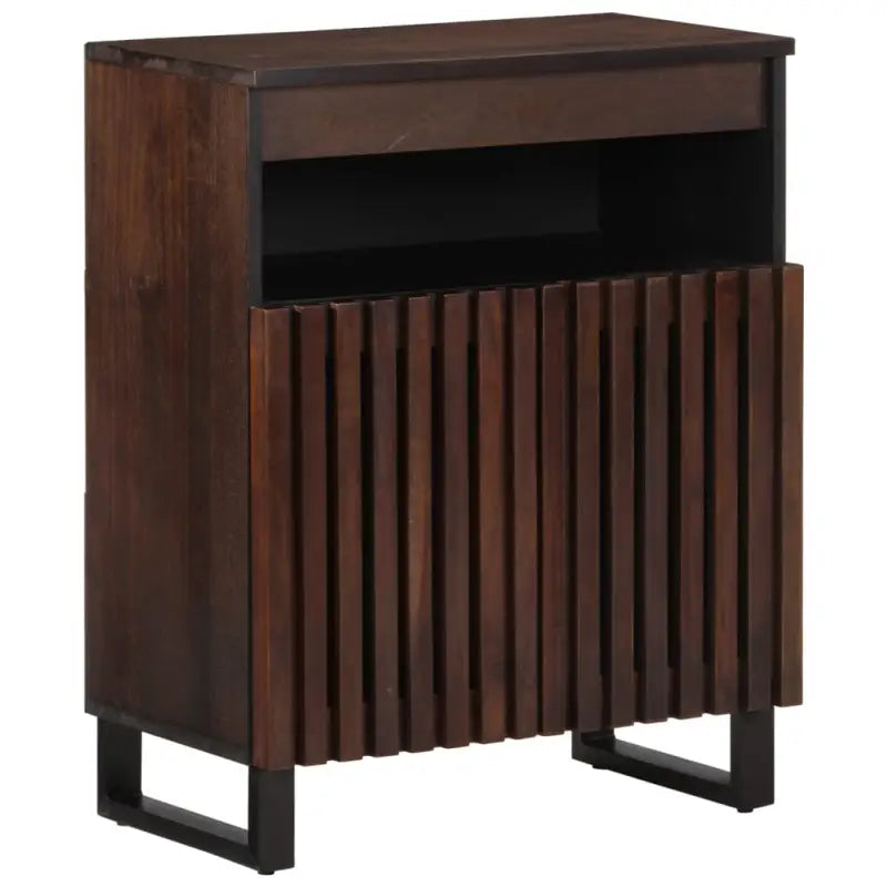 Duurzaam massief acaciahout opbergkast met industriële stijl - Bruin / 1 / massief mangohout - Opbergkasten &