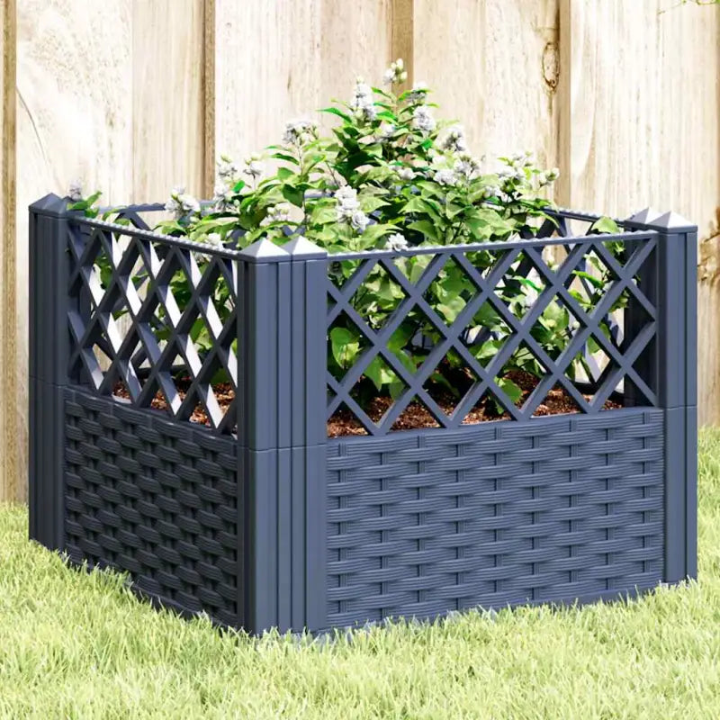 Duurzame bloempotten en plantenbakken voor je tuin of keukenruimte - Blauwgrijs / 43,5 x 43,5 x 43,5 cm / 1