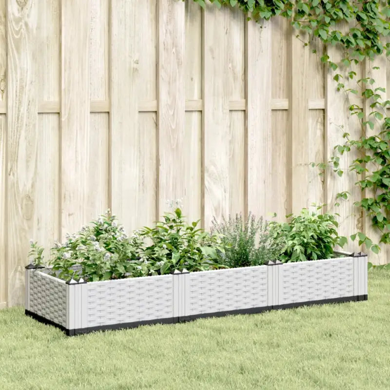 Duurzame bloempotten en plantenbakken voor je tuin of keukenruimte - Wit / 125 x 40 x 28,5 cm / 1 - Bloempotten &