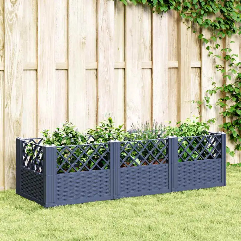 Duurzame bloempotten en plantenbakken voor je tuin of keukenruimte - Blauwgrijs / 123,5 x 43,5 x 43,5 cm / 1