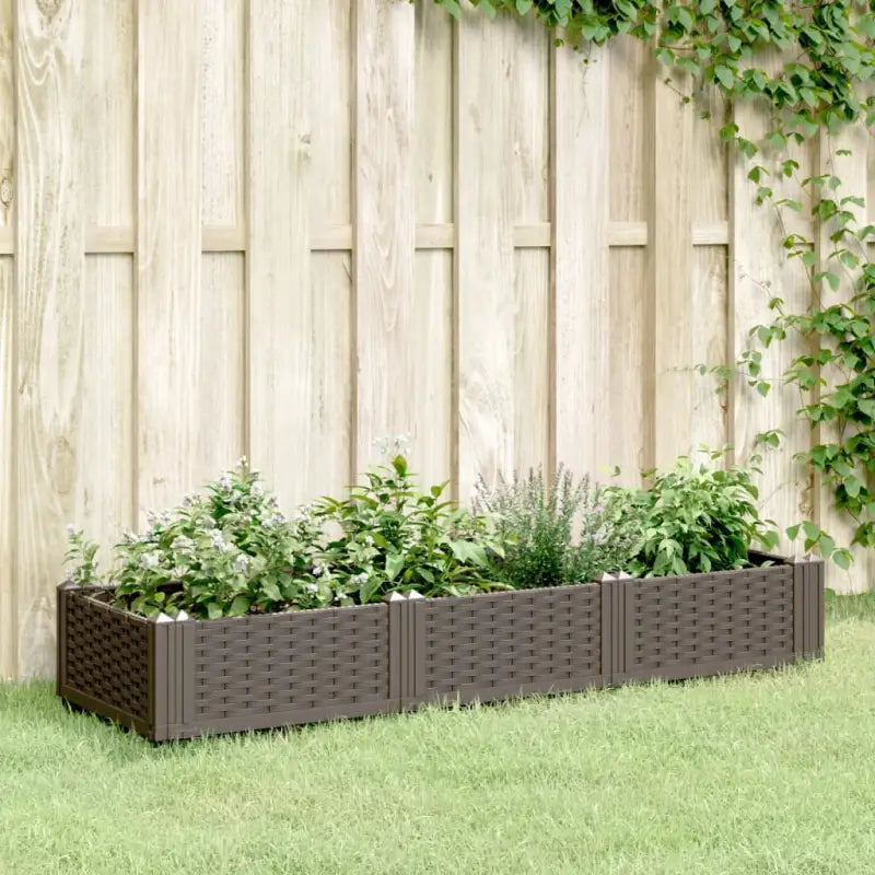 Duurzame bloempotten en plantenbakken voor je tuin of keukenruimte - Bruin / 125 x 40 x 28,5 cm / 1 - Bloempotten &