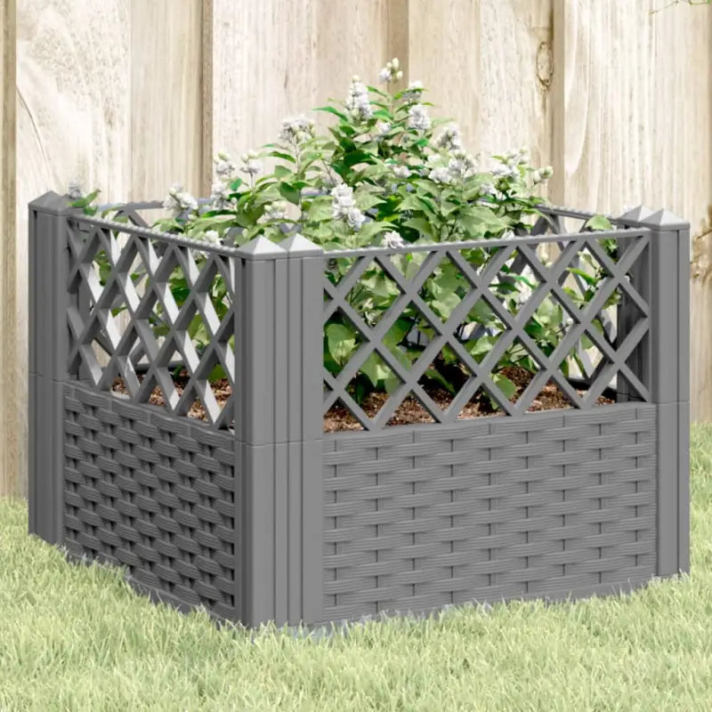 Duurzame bloempotten en plantenbakken voor je tuin of keukenruimte - Lichtgrijs / 43,5 x 43,5 x 43,5 cm / 1