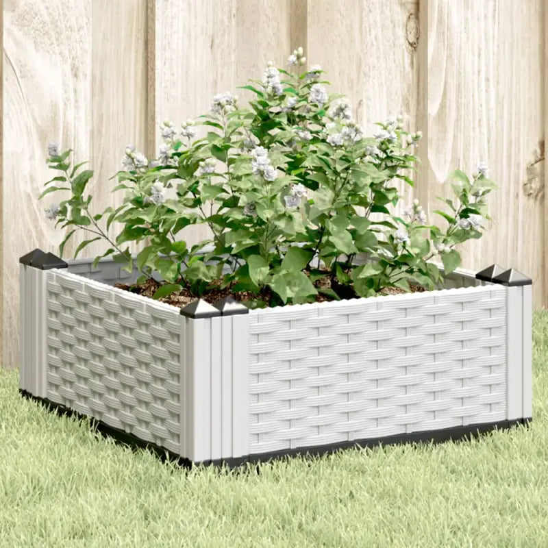 Duurzame bloempotten en plantenbakken voor je tuin of keukenruimte - Wit / 42,5 x 42,5 x 28,5 cm / 1 - Bloempotten &