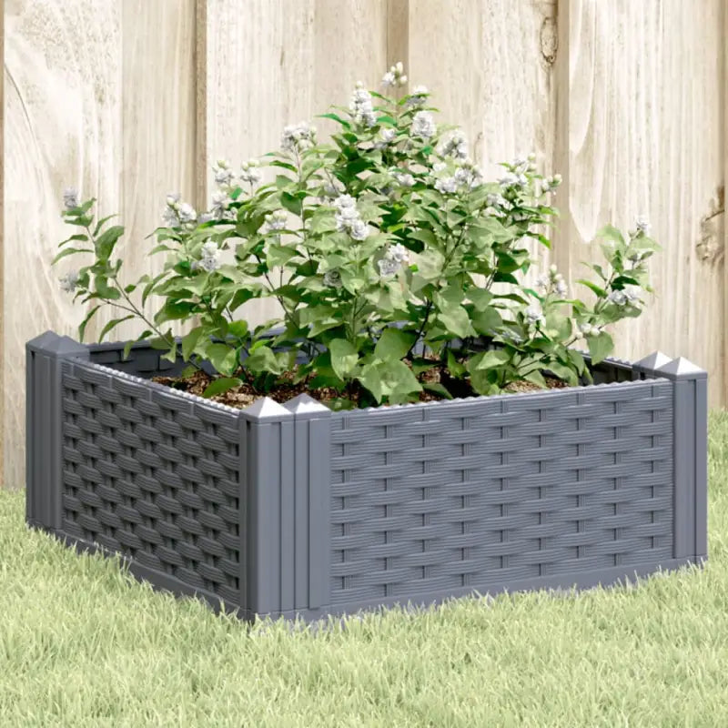 Duurzame bloempotten en plantenbakken voor je tuin of keukenruimte - Blauwgrijs / 42,5 x 42,5 x 28,5 cm / 1