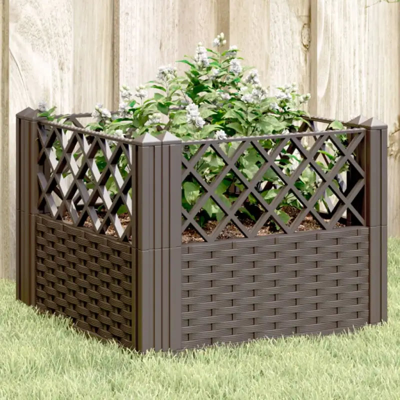 Duurzame bloempotten en plantenbakken voor je tuin of keukenruimte - Bruin / 43,5 x 43,5 x 43,5 cm / 1 - Bloempotten &