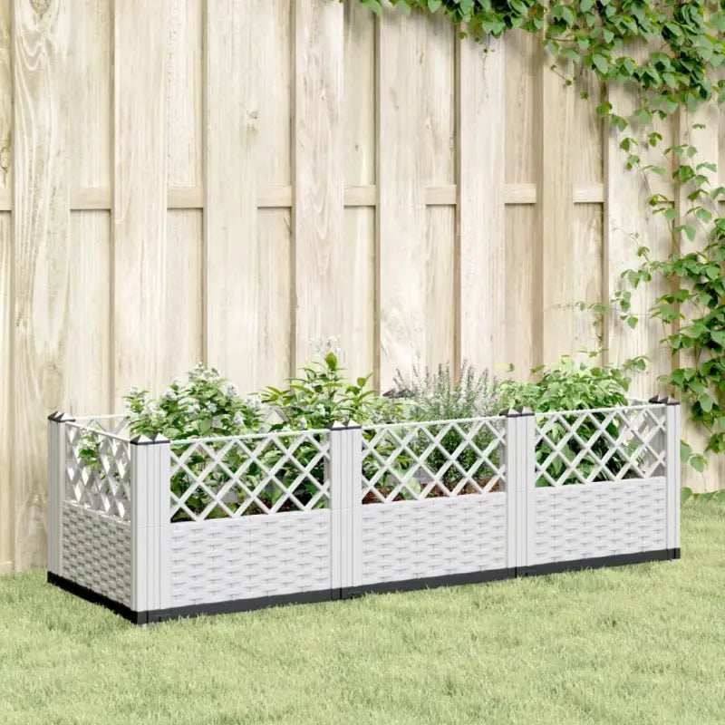 Duurzame bloempotten en plantenbakken voor je tuin of keukenruimte - Wit / 123,5 x 43,5 x 43,5 cm / 1 - Bloempotten &