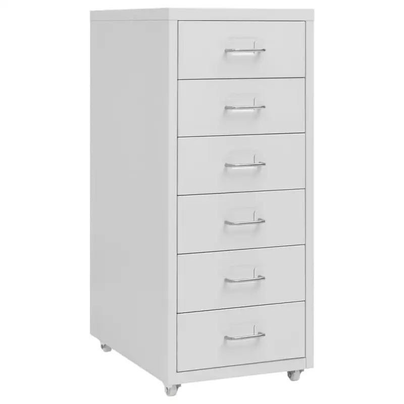 Duurzame metalen archiefkast met 6 lades gemakkelijk schoon voor documenten - Grijs / 1 / 6 lades - Archiefkasten