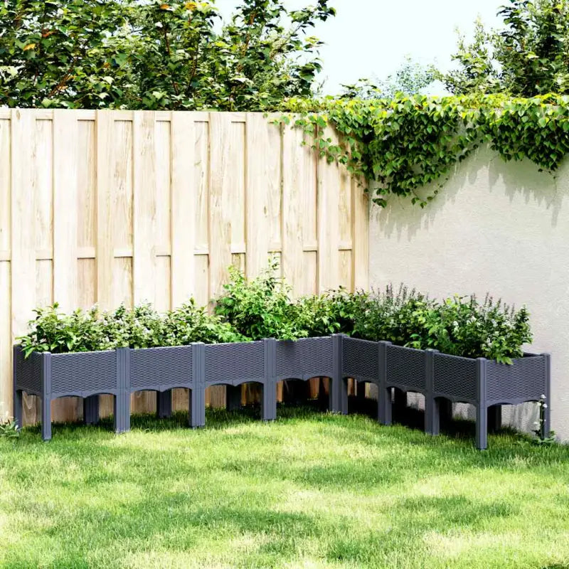 Duurzame plantenbak voor klimplanten in tuin of op terras - Blauwgrijs / 200 x 160 x 42 cm / 1 - Bloempotten &