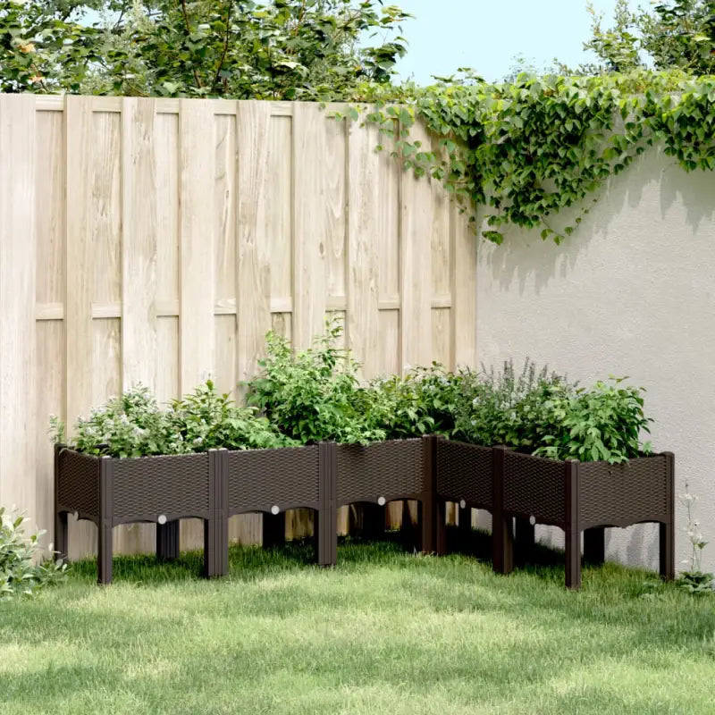 Duurzame plantenbak voor klimplanten in tuin of op terras - Bruin / 160 x 120 x 42 cm / 1 - Bloempotten & plantenbakken