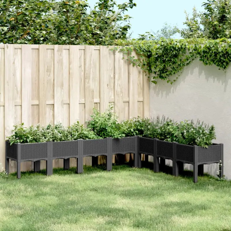Duurzame plantenbak voor klimplanten in tuin of op terras - Zwart / 200 x 160 x 42 cm / 1 - Bloempotten & plantenbakken