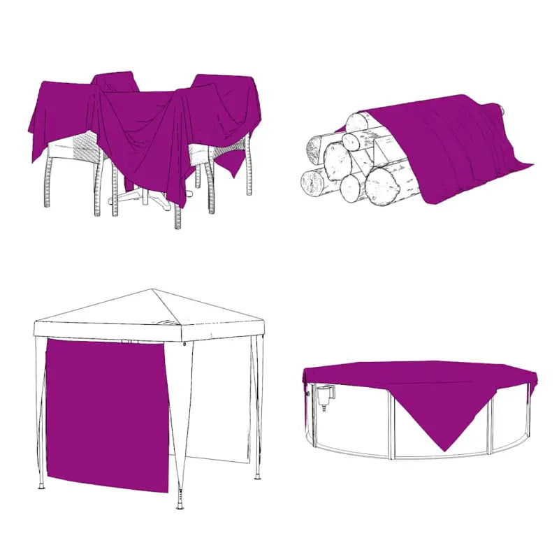 Duurzame PVC-plantenhoes met vier hoeken en nylon touw voor tuinbescherming - Mulch