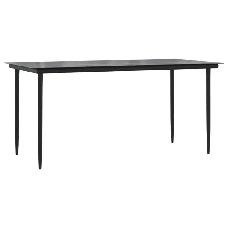 E gallery tuinset met poly rattan en gehard glas voor elegant buitenleven - 160 cm tafellengte - Tuinsets
