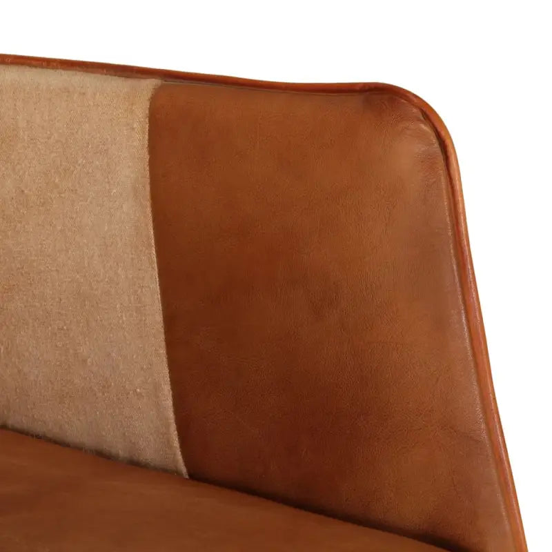 Echt leren schommelstoel met voetenbank voor ontspanning in huis - Schommelstoelen