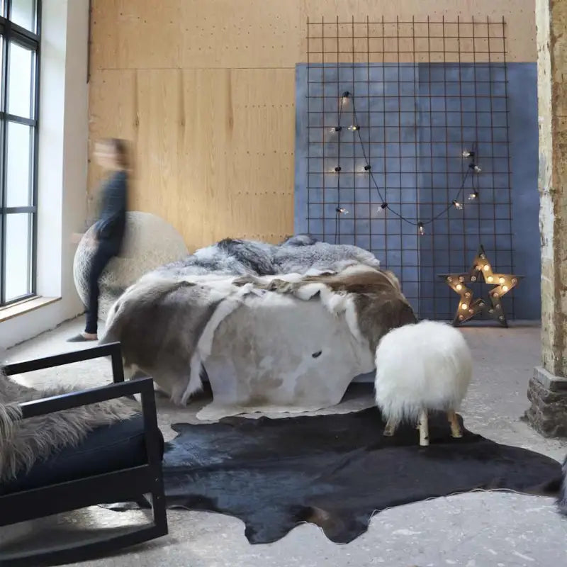 Echte koeienhuid vloerkleed voor een Western en wilde sfeer - Vloerkleden