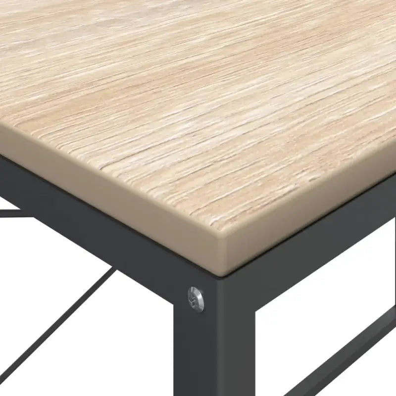 Eenvoudig computerbureau van bewerkt hout en gepoedercoat metaal - Bureaus