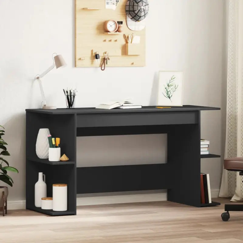 Eenvoudig schoon te maken bureau van bewerkt hout met duurzame afwerking - Zwart - Bureaus