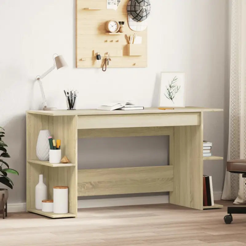 Eenvoudig schoon te maken bureau van bewerkt hout met duurzame afwerking - Sonoma eiken - Bureaus