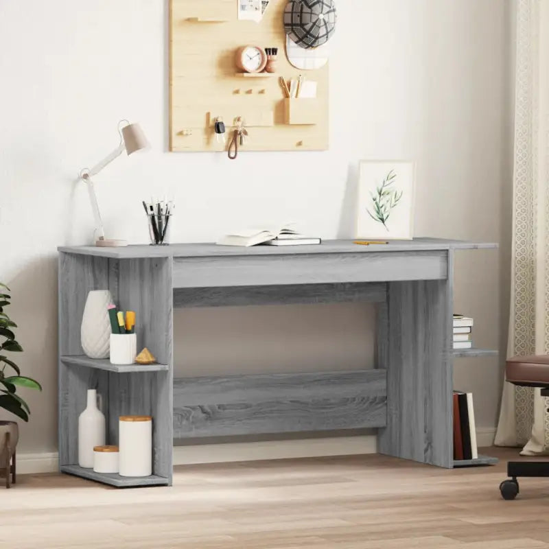 Eenvoudig schoon te maken bureau van bewerkt hout met duurzame afwerking - Grijs sonoma - Bureaus