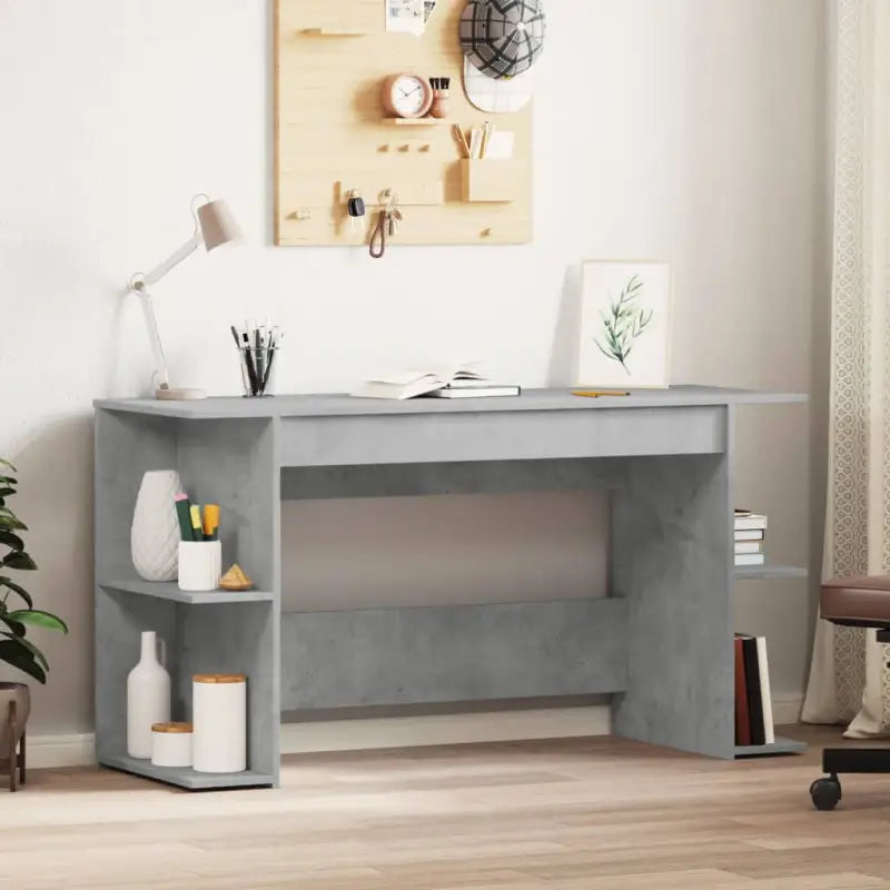 Eenvoudig schoon te maken bureau van bewerkt hout met duurzame afwerking - Betongrijs - Bureaus
