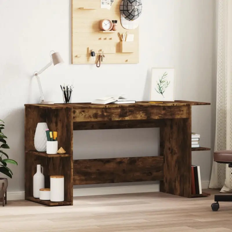 Eenvoudig schoon te maken bureau van bewerkt hout met duurzame afwerking - Gerookt eiken - Bureaus