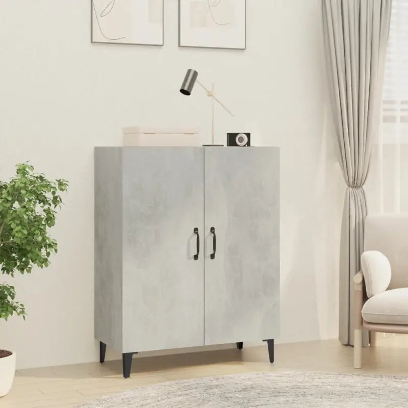 Eenvoudig schoon te maken dressoir met trendy ontwerp en bewerkt hout - Betongrijs / 1 - Dressoirs & buffetkasten