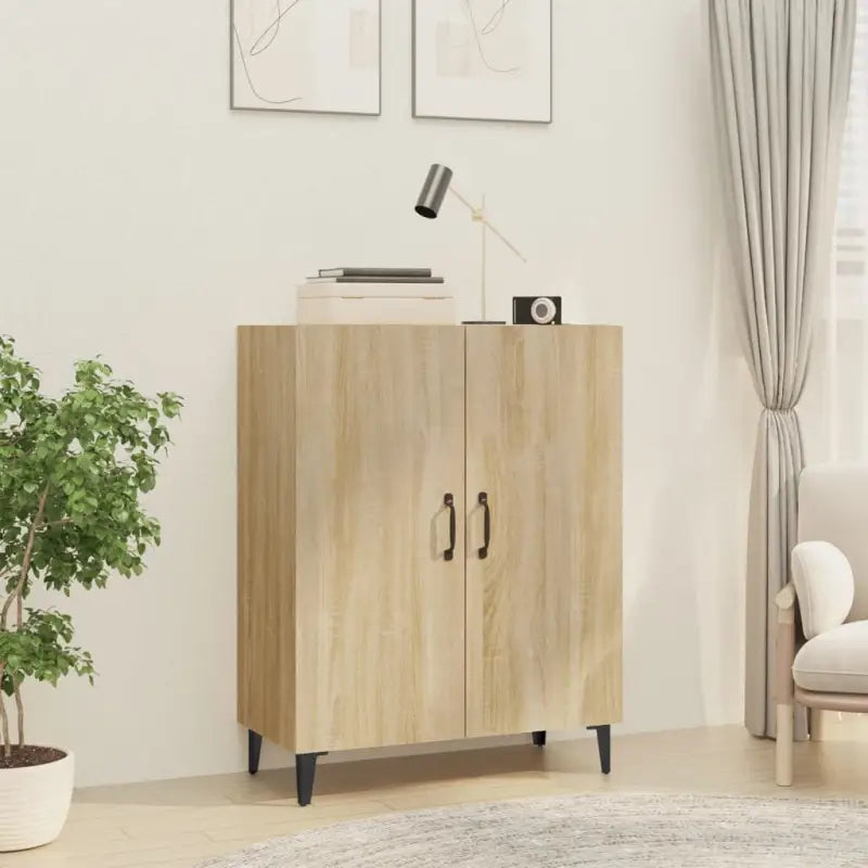 Eenvoudig schoon te maken dressoir met trendy ontwerp en bewerkt hout - Sonoma eiken / 1 - Dressoirs & buffetkasten