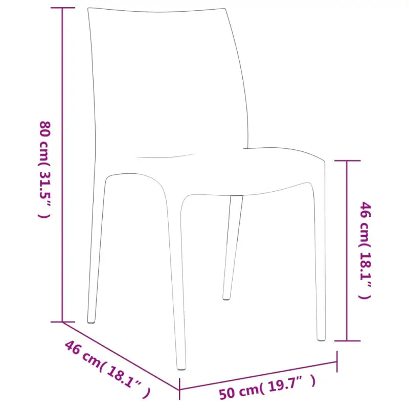Eenvoudig schoon te maken moderne tuinstoelen van polypropyleen - Tuinstoelen
