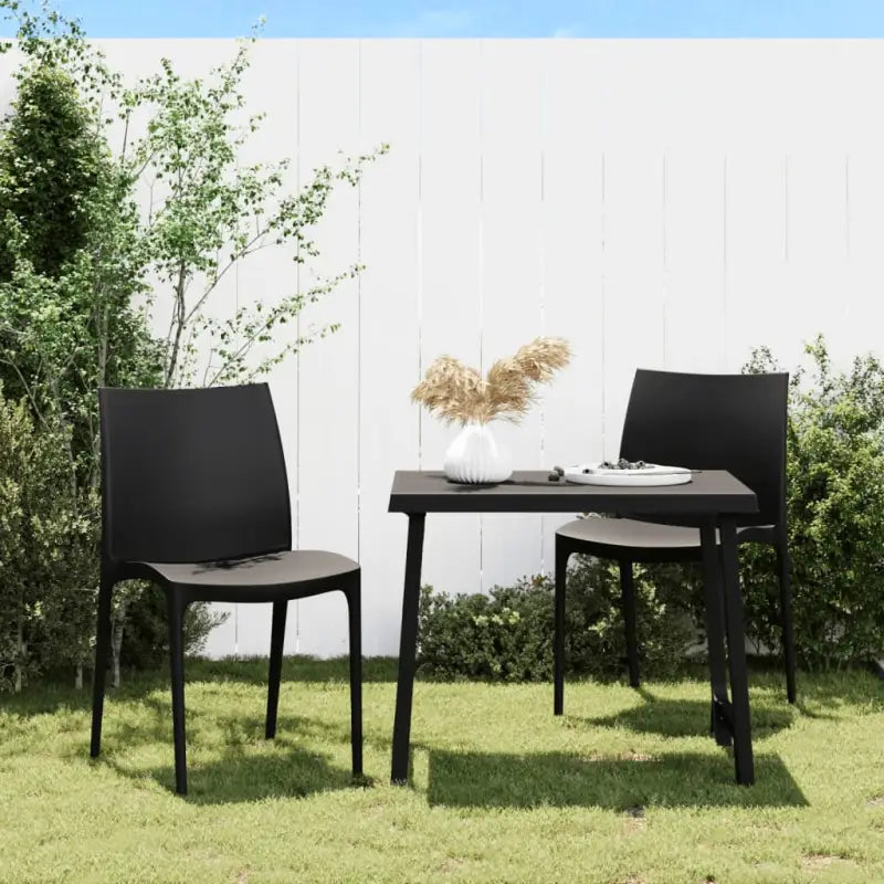 Eenvoudig schoon te maken moderne tuinstoelen van polypropyleen - Antraciet / 2 - Tuinstoelen