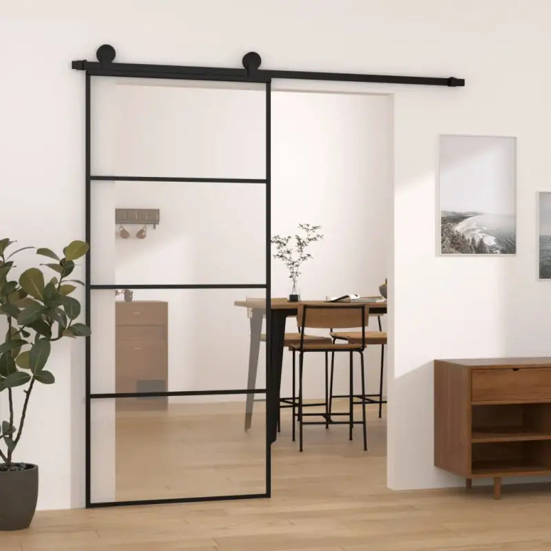 Eenvoudige installatie schuifdeur voor een sierlijke ruimteverdeler - 90 x 205 cm / 1 / 3 horizontale stangen