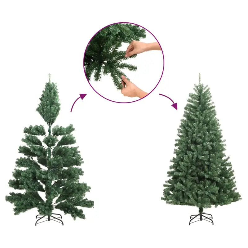 Eenvoudige montage kerstboom met LED en rode bessen voor feestelijk sfeer - Kerstbomen