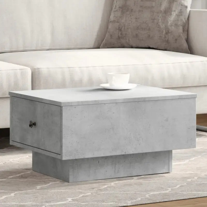 Eenvoudige salontafel van bewerkt hout met elegante afwerking - Betongrijs / 60 x 45 x 31 cm / 1 - Salontafels