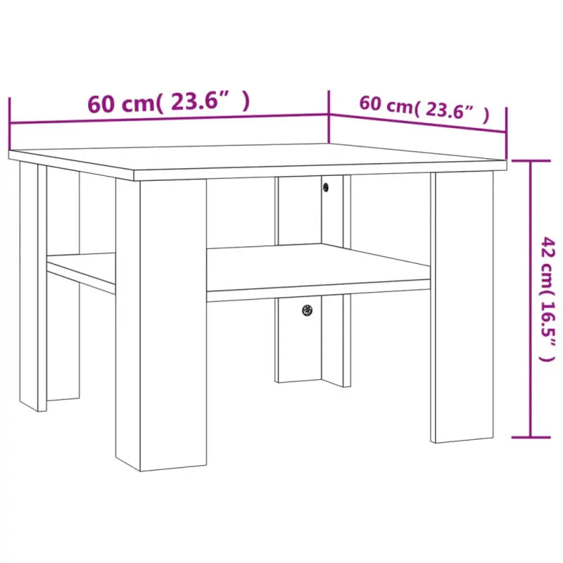 Eenvoudige salontafel van bewerkt hout voor een tijdloze uitstraling - Salontafels