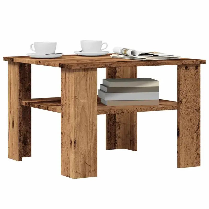 Eenvoudige salontafel van bewerkt hout voor een tijdloze uitstraling - Oud hout / 1 - Salontafels