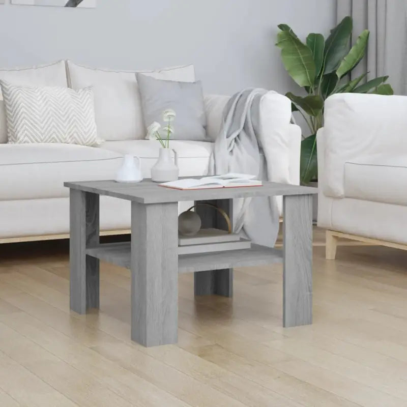 Eenvoudige salontafel van bewerkt hout voor een tijdloze uitstraling - Grijs sonoma / 1 - Salontafels