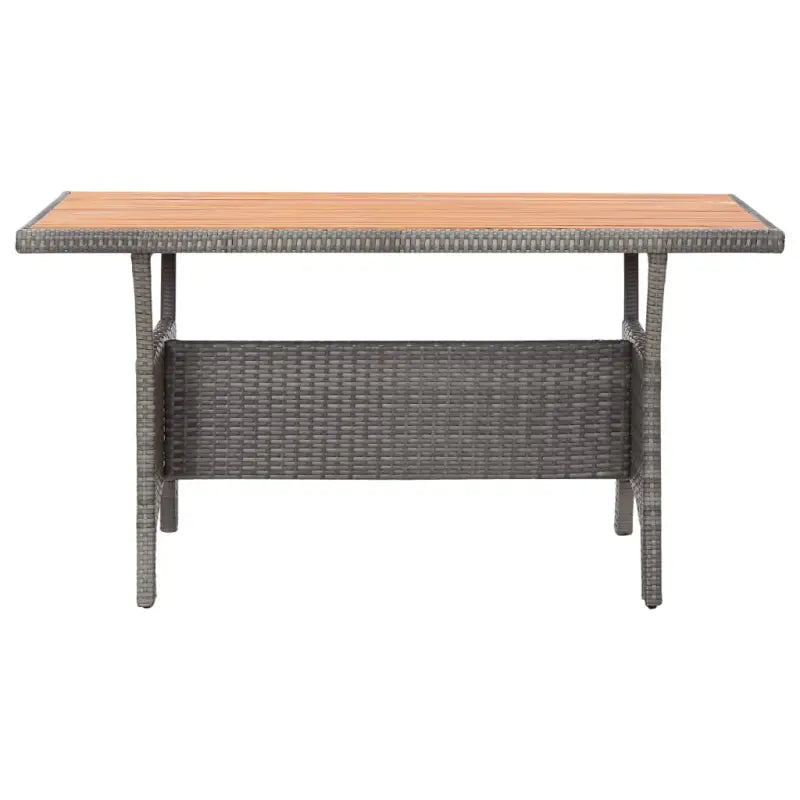 Eethoek van poly rattan en massief acaciahout met moderne charme - Tuinsets