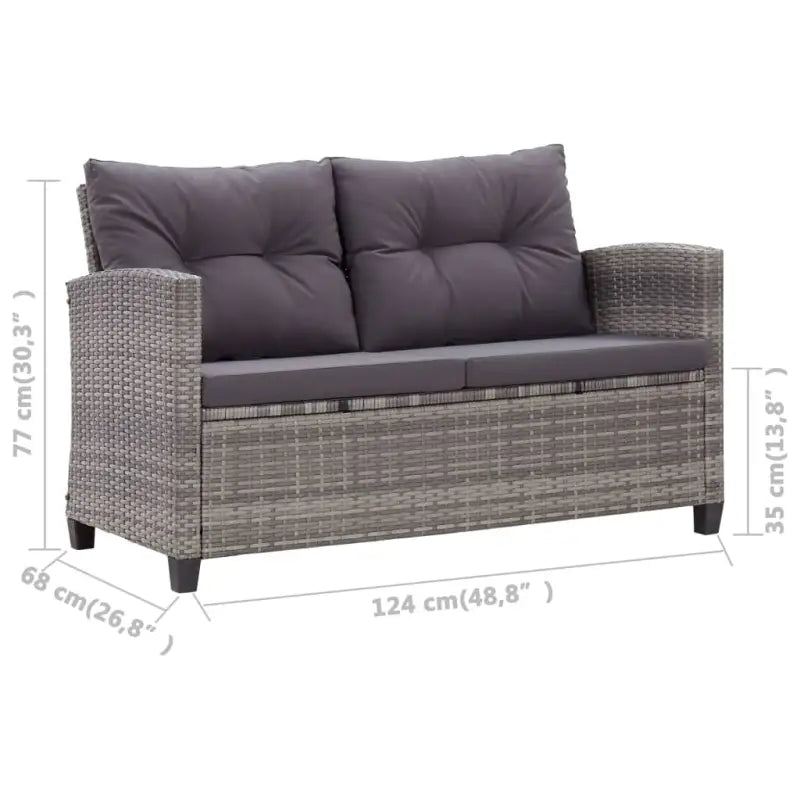 Eethoek van poly rattan en massief acaciahout met moderne charme - Tuinsets