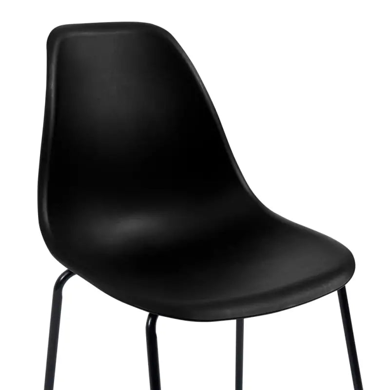 Eetkamerset met levering bevat modern zwart materiaal voor eigentijds interieur - Zwart - Eetkamersets