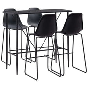 Eetkamerset met levering bevat modern zwart materiaal voor eigentijds interieur - Zwart - Eetkamersets