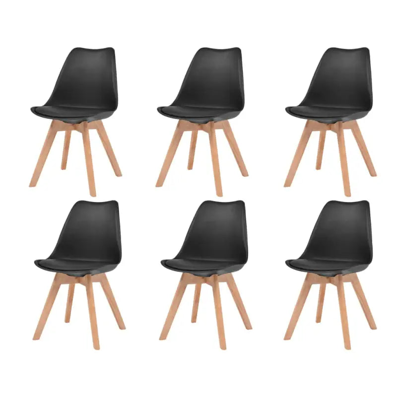 Eetkamerstoelen erg eenvoudig geleverd met tijdloos ontwerp - Zwart / 6 - Eetkamerstoelen