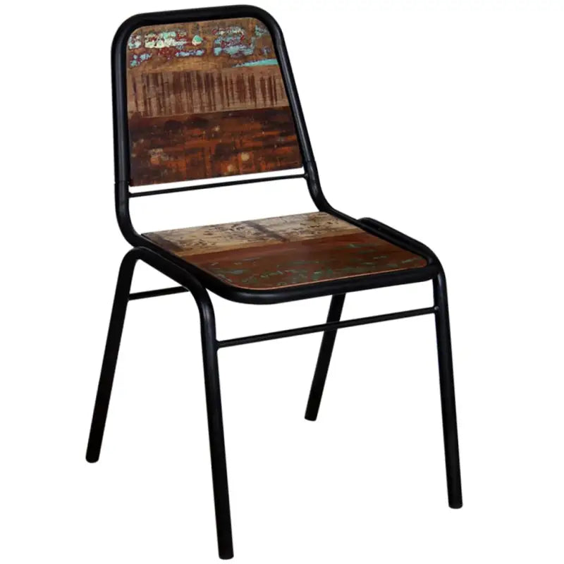 Eetkamerstoelen in antieke stijl van massief gerecycled hout - Eetkamerstoelen