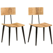 Eetkamerstoelen in antieke stijl van massief mangohout - Eetkamerstoelen