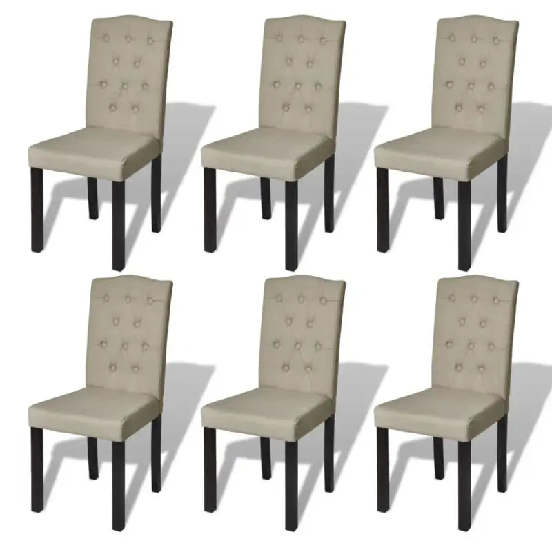 Eetkamerstoelen levering bevat comfortabel en elegant design - Beige / 6 - Eetkamerstoelen
