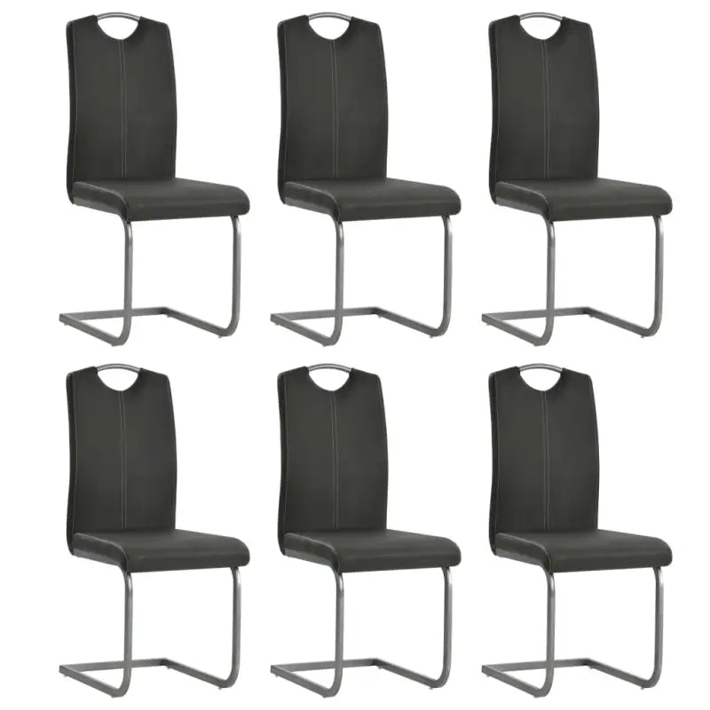 Eetkamerstoelen levering bevat strak gestroomlijnd ontwerp en luxe uitstraling - Grijs / 6 - Eetkamerstoelen